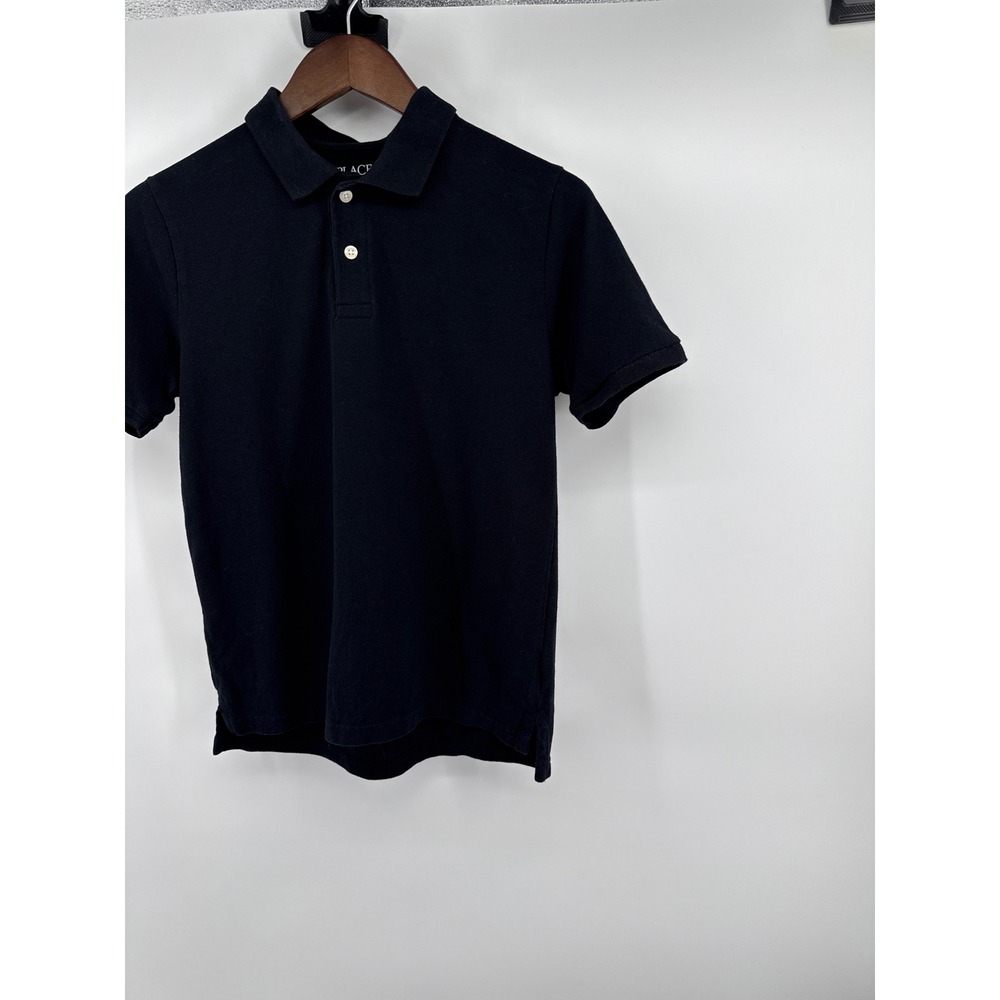 Childrens Place Boys Black Short Sleeve Pique Polo Shirt Husky Size L 10/12 - Picture 5 of 7